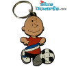 Charlie Brown soccer player - Flexible rubber keyring -  (peanuts/ Snoopy)