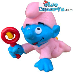 20202: Babyschlumpf mit rosa Rassel - Gesicht hellblau - Schleich - 5,5cm