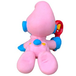 20202: Pitufo bebé con sonajero, rosa  - Piel: color claro -  - Schleich - 5,5cm
