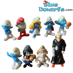Smurf Ferrero - Complete set - The Smurfs 2 - 8 Kinder Suprise figurines - 2011 - 4cm