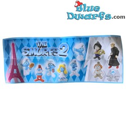 Smurf Ferrero - Complete set - The Smurfs 2 - 8 Kinder Suprise figurines - 2011 - 4cm