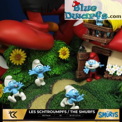 Gargamel et  Les schtroumpfs - Résine Figurine - Cartoon Kingdom - 39x37x27cm