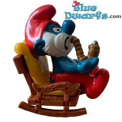 40228: Papa Smurf in Rocking chair  - MINT IN BOX/ NEW STYLE -  - Schleich - 5,5cm