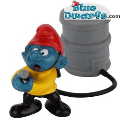 40216: Firefighter Smurf in yellow outfit and Red Helmet - Supersmurf - Schleich - 5.5cm
