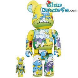 Angry Smurf - BE@RBRICK - 100% & 400% - 13cm x 7cm x 28cm