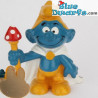 20074: 5x Re Puffo - Giallo scuro - Schleich CE - 5,5cm - in sacchetto di plastica