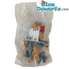 20074: 5x Re Puffo - Giallo scuro - Schleich CE - 5,5cm - in sacchetto di plastica