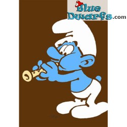 Ansichtkaart: Smurf met fluit (15 x 10,5 cm)