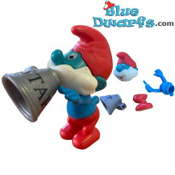 Grote smurf met microfoon - Ferrero Kinder Suprise - 2001- 5cm