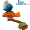Pêcheur Schtroumpf -  Ferrero Kinder Suprise - 2001- 5cm