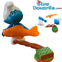 Pêcheur Schtroumpf -  Ferrero Kinder Suprise - 2001- 5cm