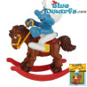 40221: Schlumpf auf Schaukelpferd  - SUPER SCHLUMPF SMURF!! -  (Super schlumpf/ MIB) - Schleich - 5,5cm