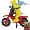 40231: Pitufo de motorcross  - amarillo -  (Super Pitufo/ MIB) - Schleich - 5,5cm