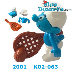 Pitufo tenista - Ferrero Kinder Suprise - 2001- 5cm