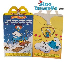 Mc Donalds Happy Meal bag - The smurfs box - January February March  - 2000