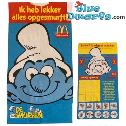 Mc Donalds Happy Meal - box - Smurf Paper bag - Schleich - 1996