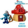 Casa Pitufo Mecánico - Ferrero Kinder Suprise 2016 - 7cm