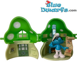 Maison de Schtroumpf à lunettes - Ferrero Kinder Suprise 2016 - 7cm