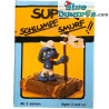40246: Smurf op vlot  (Supersmurf) MIB - Schleich - 5,5cm