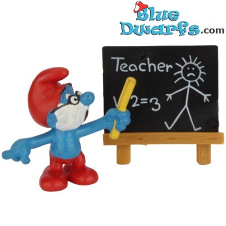 40224: Grote Smurf met Schoolbord  - Teacher -  - Schleich - 5,5cm