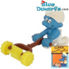 40225: Schlumpf mit Rasenmäher  - SUPER SCHLUMPF SMURF!! -  (Super schlumpf/ MIB) - Schleich - 5,5cm