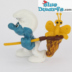 40209: Butterfly Catcher Smurf *yellow/brown* (Supersmurf)