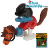 40214: Smurf on Hobby horse  - Super Schlumpf -  (Supersmurf/ MIB) - Schleich - 5,5cm