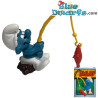40207: Vissmurf met hengel en vis (Supersmurf/ MIB) - Schleich - 5,5cm