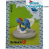 40503: Pitufo lanzador de discos  - NEW STYLE -  (Super Pitufo/ MIB) - Schleich - 5,5cm