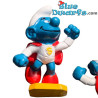 20119: Supersmurf - gele ondergrond en lange witte mouwen - Bully - 6cm
