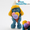 20190: Smurfin met IJsje - IJsbolletjes: paars geel roze - glimmende variant - Schleich - 5,5cm