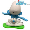 Hefty Smurf on Skateboard - Burger King Figurine - Plastic Smurf - 15 cm