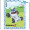 40256: Puffo Macchina Corsa Argentata - Schleich - 5,5cm