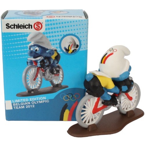 BE050/ 40720: Radrennfahrer Schlumpf (40501, 2012) - Schleich - 5,5cm