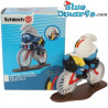 BE050/ 40720: Cyclist smurf (40501, 2012) - Schleich - 5,5cm