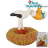40248: Ooievaar met baby Smurf (Supersmurf) - Schleich - 5,5cm