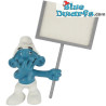40208: Pitufo con pancarta (Super Pitufo) - Schleich - 5,5cm