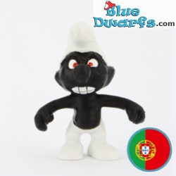 20007: Angry Smurf - red teeth -  Made in Portugal - Schleich - 5,5cm