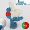 20084: Schtroumpf debout sur les mains (rouge)  - Schleich + Made in Portugal -  - Schleich - 5,5cm