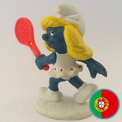 20135: Tennis Smurfette - PORTUGAL - Schleich - 5,5cm