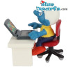 40263: Puffo con PC Portatile (Super puffo) - Schleich - 5,5cm