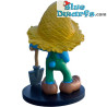 Farmer smurf with shovel -  Blue Resin 2023 - Set 2 - Resin smurf statue - 11 cm