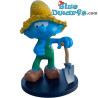 Puffo contadino con la pala  - Blue Resin 2023 - resina - figurina / Statuea puffi - 11 cm