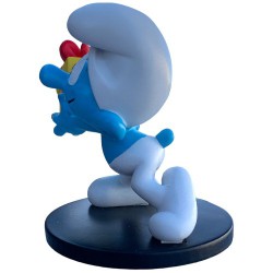 Schtroumpf farceur avec cadeau - Blue Resin 2023 - Résine figurine - 11 cm