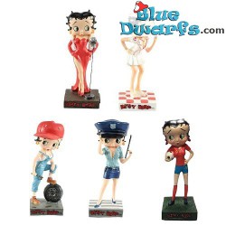 5x Betty Boop figurines  (+/- 15 cm)