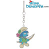 Smurfstorm smurfin met boog - Smurfen sleutelhanger metaal - 6cm