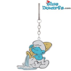Waterman smurf - Horoscoop - Smurfen sleutelhanger metaal - 6cm
