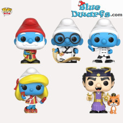 5x Funko Pop! Asia Cartoons – Set dei Puffi (2023) – Confezione originale