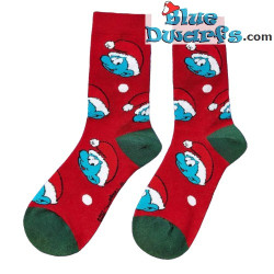 Les chaussettes de Noël - Les schtroumpfs - Femme (one-size)