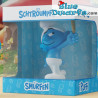 Puffo Vanitoso con specchio - Blue Resin 2024 - resina - serie 1 - statuea puffi - 11 cm